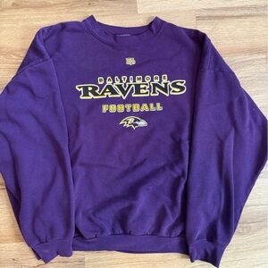 Vintage Baltimore Ravens Football NFL Purple Ravens Crewneck